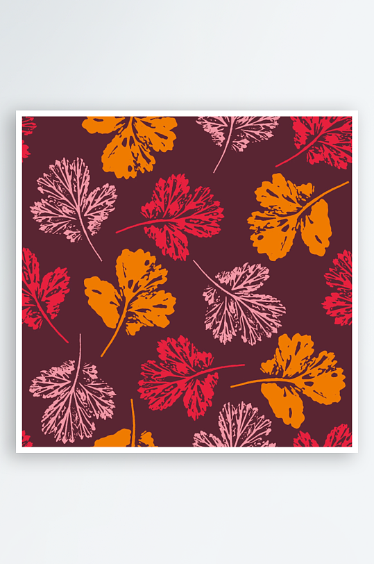 矢量树叶底纹背景水彩-众图网