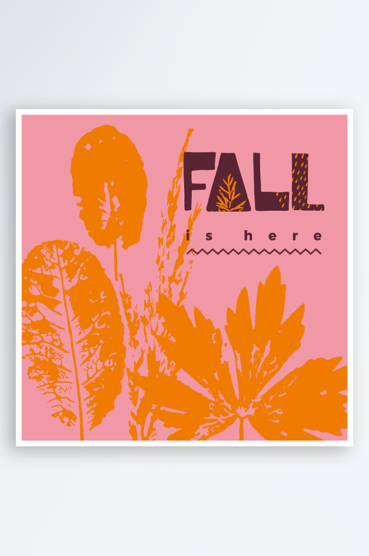 矢量树叶底纹背景水彩-众图网