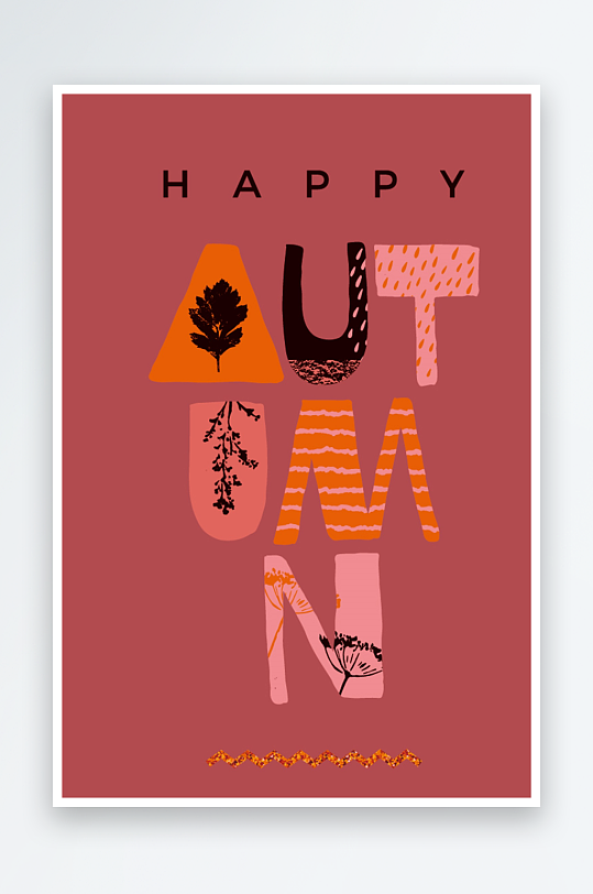 矢量树叶底纹背景模版-众图网