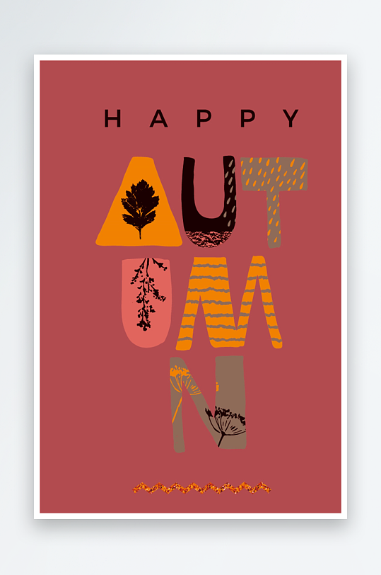 矢量树叶底纹背景模版-众图网