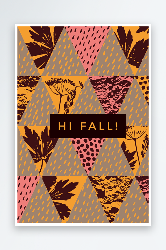 矢量树叶底纹背景-众图网