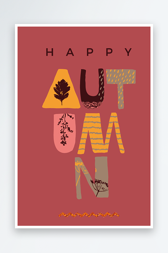 矢量树叶底纹背景-众图网