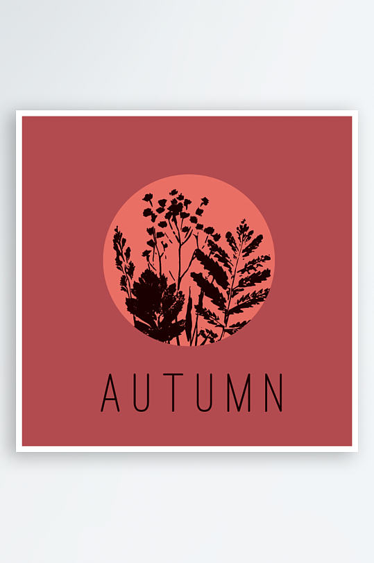 矢量树叶底纹背景模版-众图网