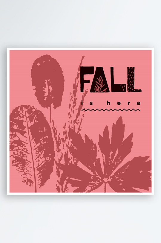 矢量树叶底纹背景模版素材-众图网