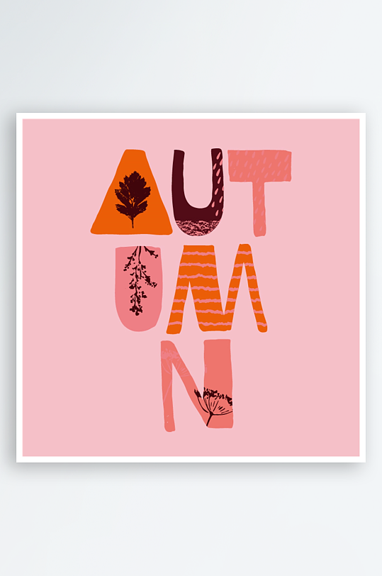 矢量树叶底纹背景模版素材-众图网