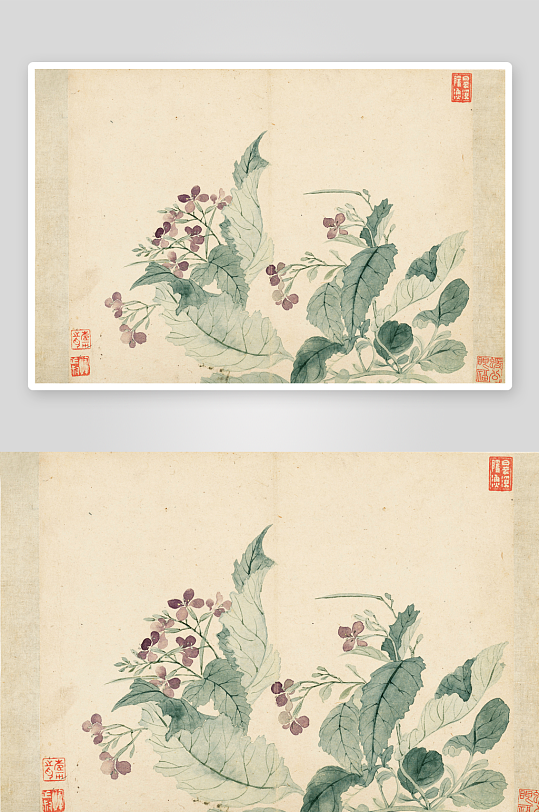 恽寿平水墨风景装饰画素材-众图网