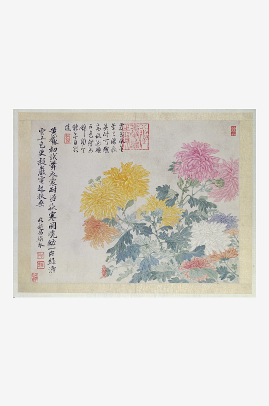 恽寿平水墨花卉装饰画图片-众图网