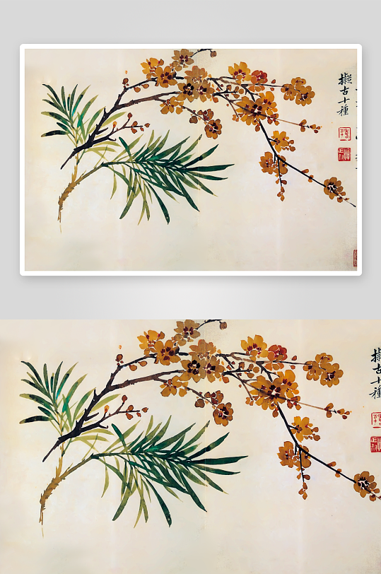 恽寿平水墨画装饰画图片-众图网