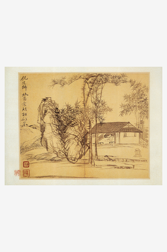 恽寿平水墨风景装饰画图片-众图网