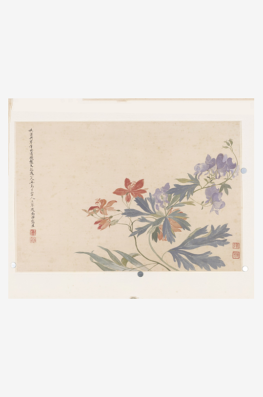 恽寿平山水墨风景装饰画图片素材-众图网