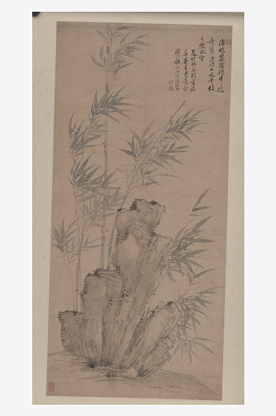 恽寿平山水墨风景装饰画-众图网