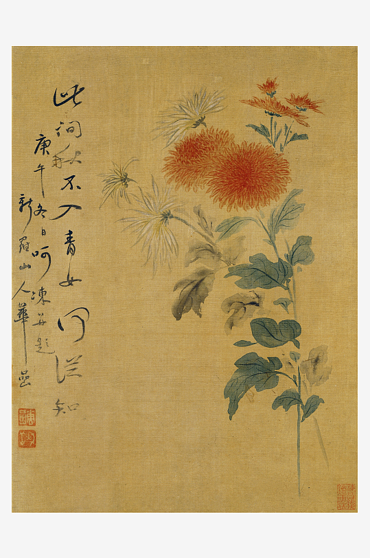 恽寿平山水墨风景装饰画-众图网