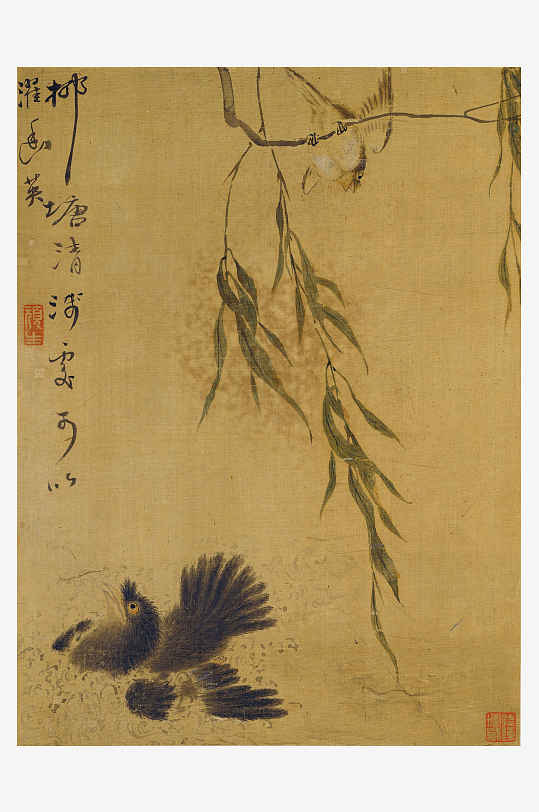 恽寿平山水墨风景装饰画-众图网