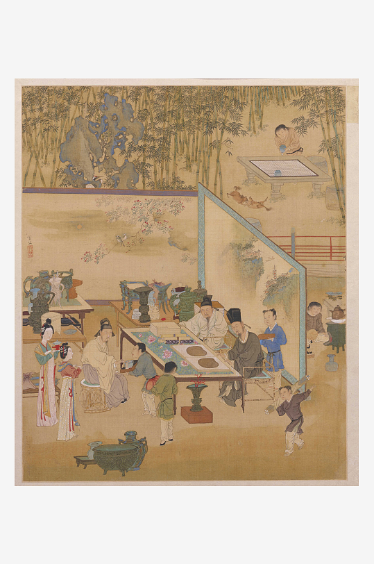 仇英作品古风风景画字画图片-众图网