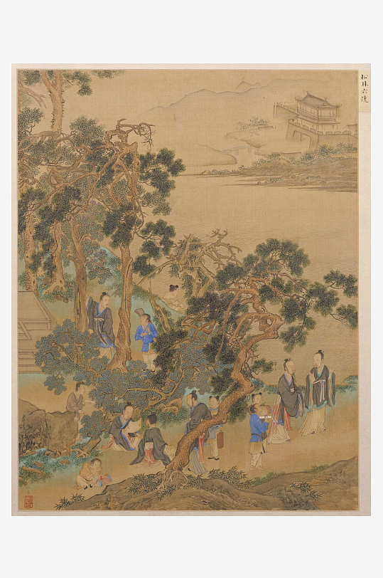 仇英作品古风风景画字画图片-众图网