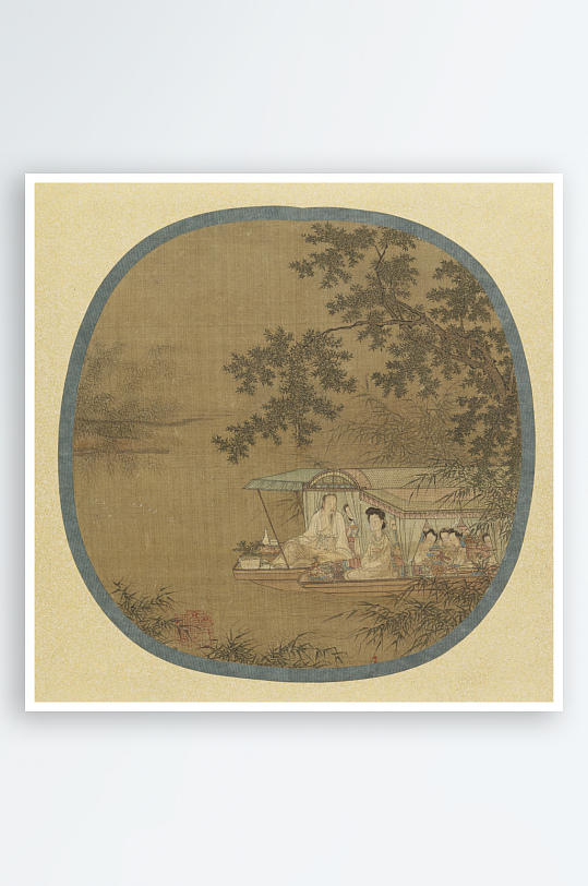 仇英作品古风风景画字画图片-众图网