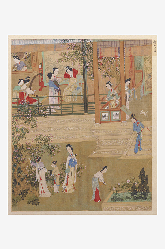 仇英作品古风风景画字画装饰画图片-众图网