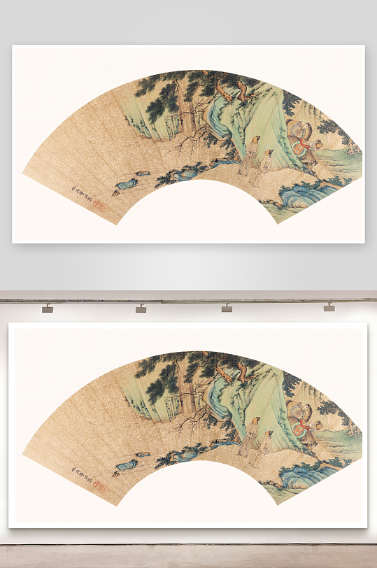 仇英作品古风风景画字画装饰画-众图网