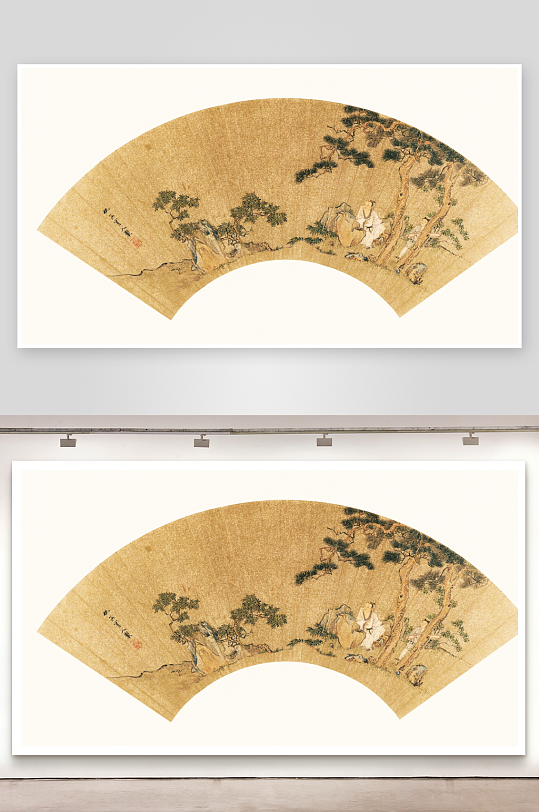 仇英作品古风风景画字画装饰画-众图网