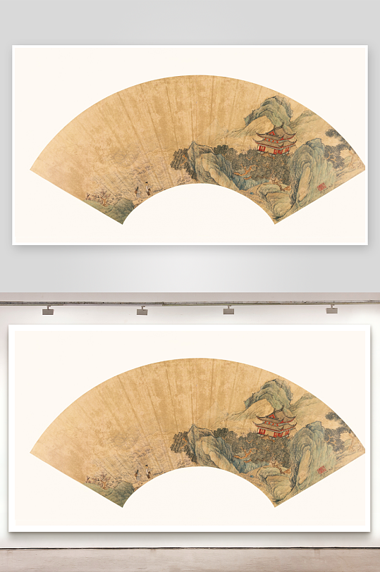 仇英作品古风风景画字画装饰画-众图网