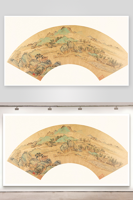 仇英作品古风风景画字画装饰画-众图网