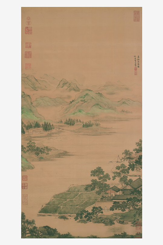 仇英作品古风风景画字画装饰画图片-众图网