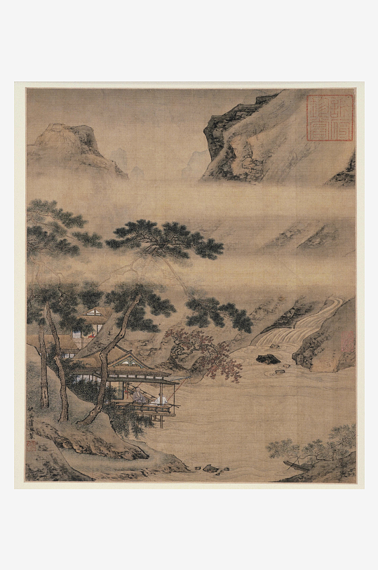 仇英作品古风风景画字画装饰画图片-众图网