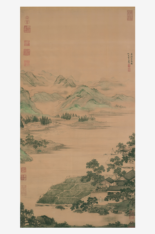 仇英作品古风风景画字画图片-众图网
