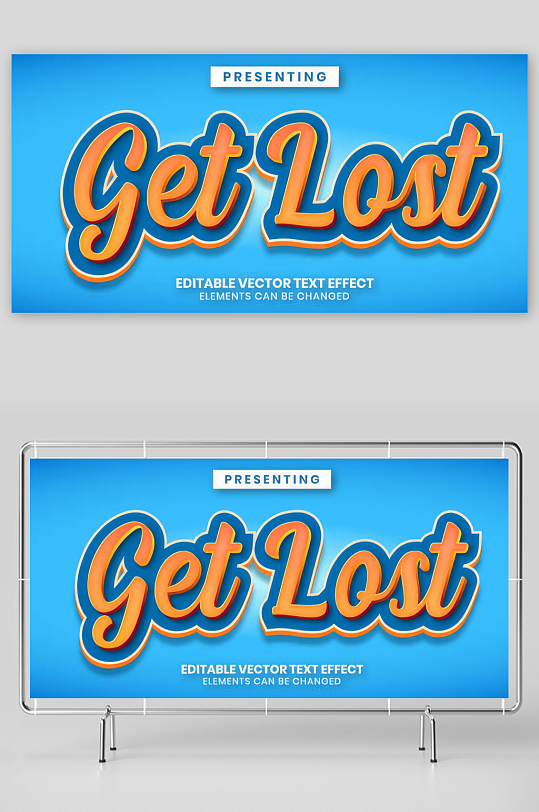 3D立体EPS艺术字效果-众图网