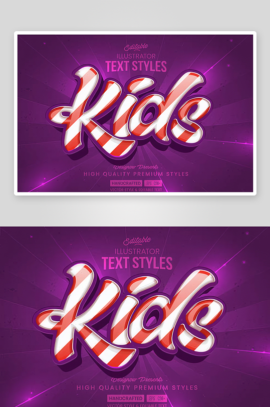 3D立体EPS艺术字效果-众图网