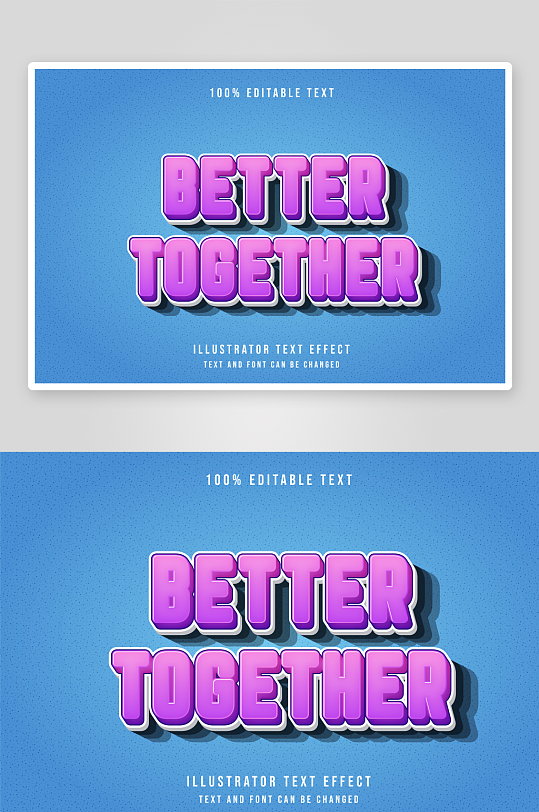 3D立体EPS艺术字效果-众图网