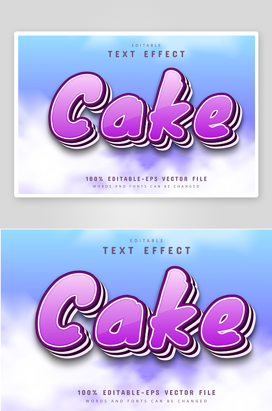 3D立体EPS艺术字效果-众图网