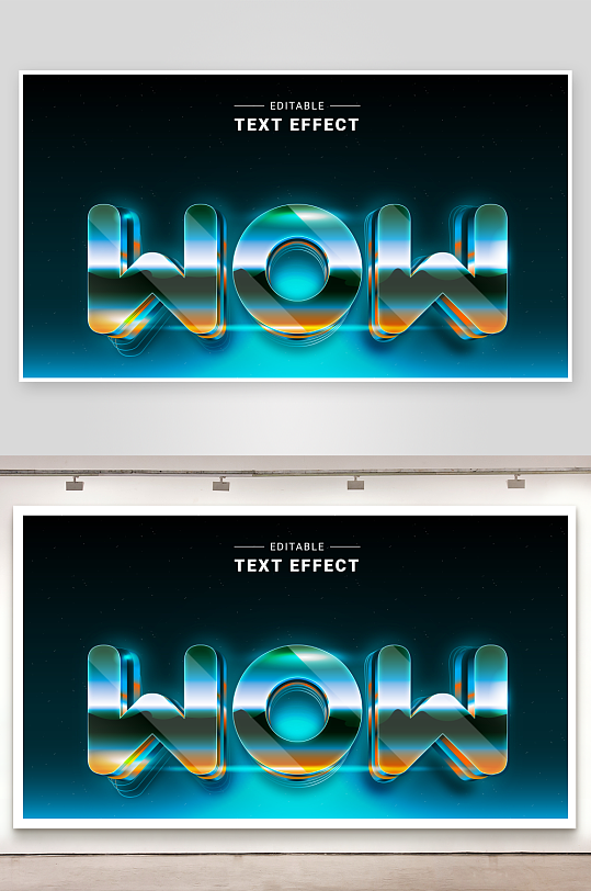 3D立体艺术字效果-众图网