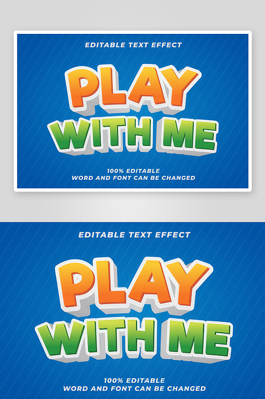 3D立体艺术字效果-众图网