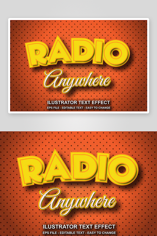 3D立体EPS艺术字效果-众图网