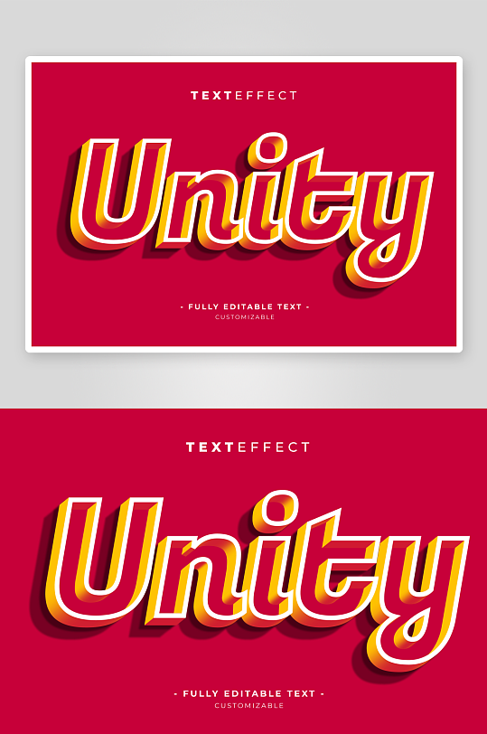 3D立体可编辑艺术字效果-众图网