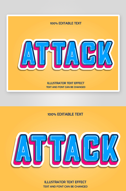 3D立体EPS艺术字效果-众图网