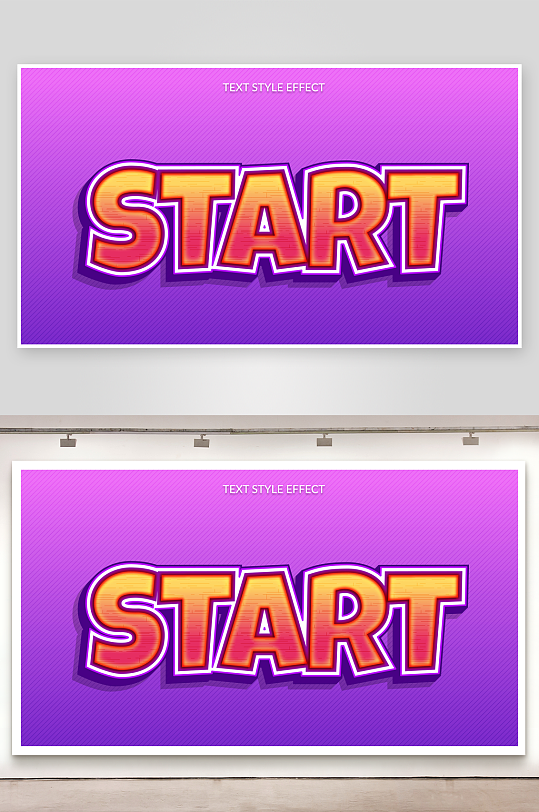 3D立体艺术字效果-众图网