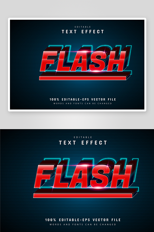 3D立体EPS艺术字效果-众图网