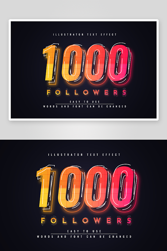 3D立体EPS艺术字效果-众图网