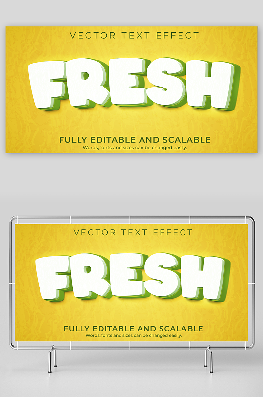 3D立体EPS艺术字效果-众图网