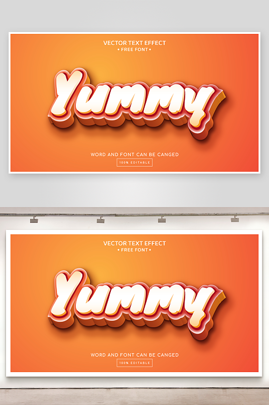 3D立体EPS艺术字效果-众图网