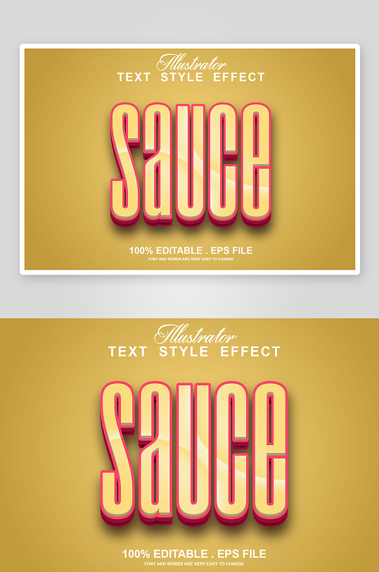 EPS可编辑艺术字效果-众图网