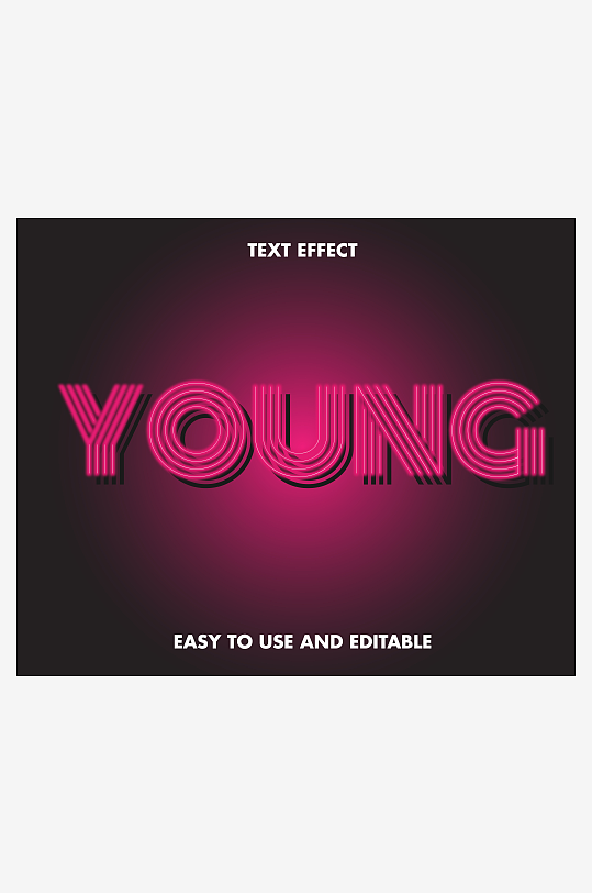 3D立体EPS艺术字效果-众图网