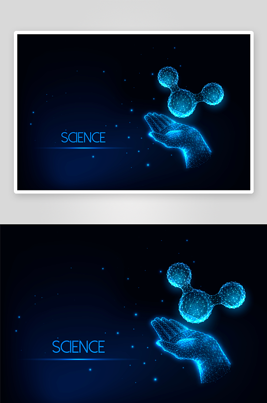 蓝色科技科学矢量背景banner