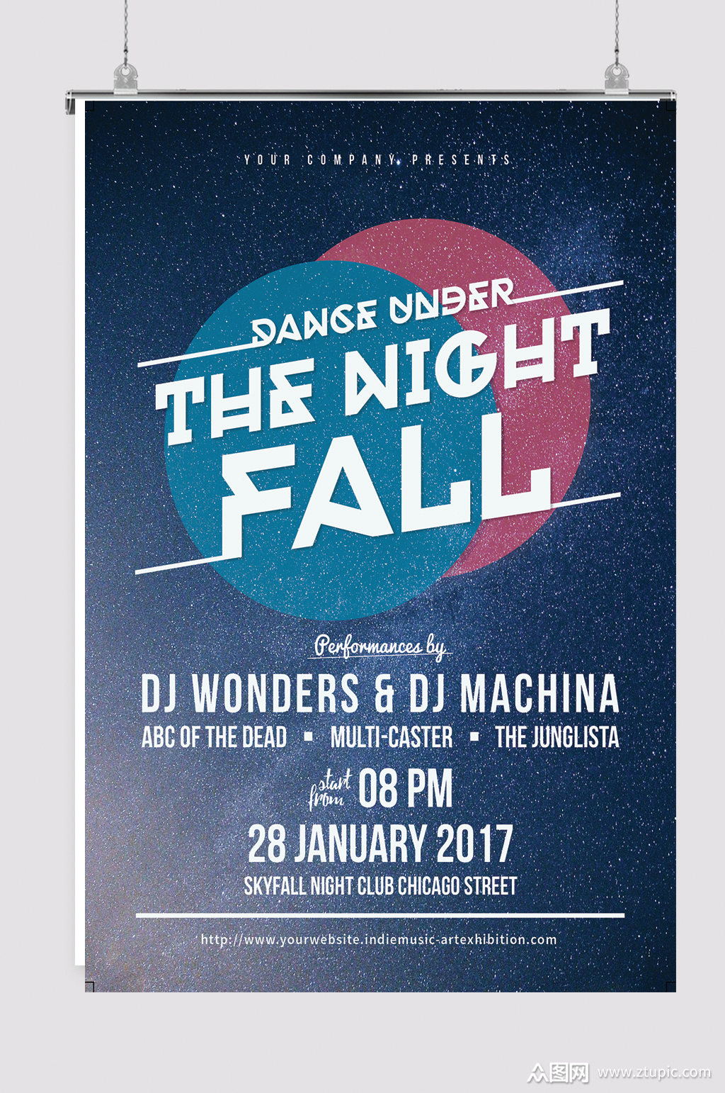 复古欧美音乐英文海报