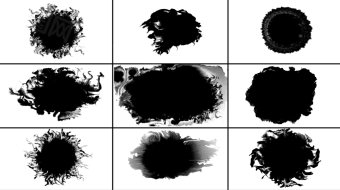 9组水墨滴落4K视频-众图网