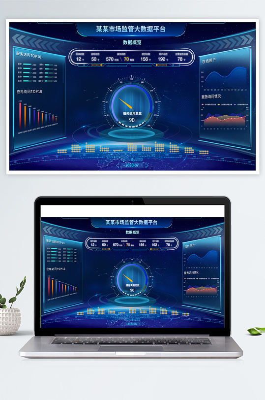 市场监管科技大数据可视化大屏系统平台首页