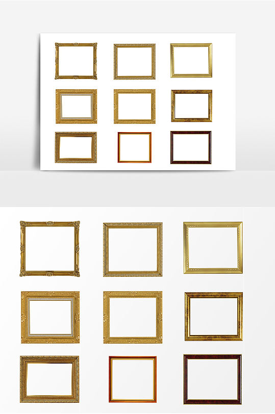 质感欧式相框设计元素模板