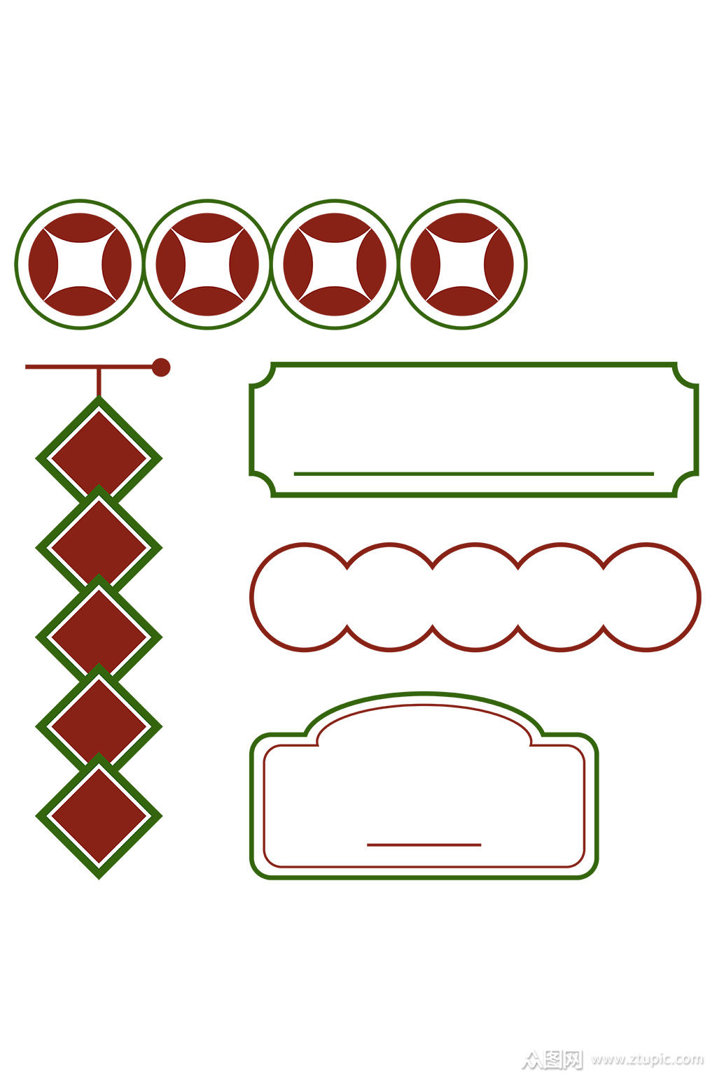 港风复古边框素材图片